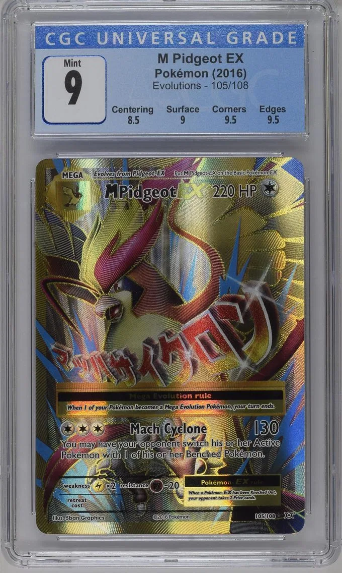 2016 #105 M Pidgeot EX CGC 9 Evolutions - English