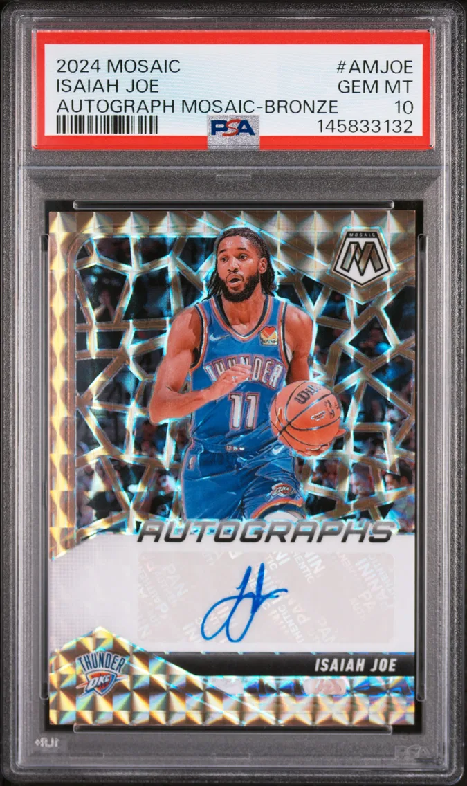 2024 #AMJOE Isaiah Joe PSA 10 Panini Mosaic Autographs Mosaic