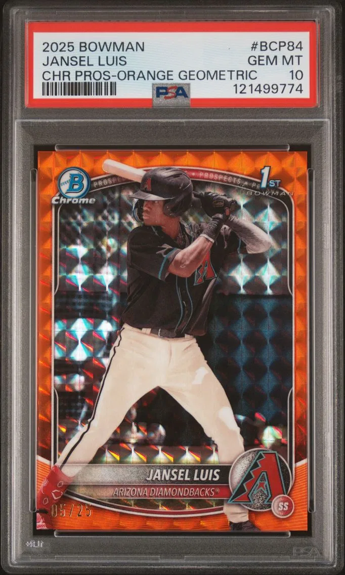 2025 #BCP84 Jansel Luis PSA 10 Bowman Chrome Prospects