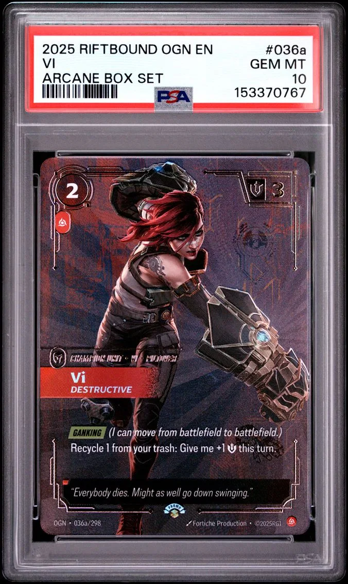 2025 #036a VI - Destructive PSA 10 Riftbound: League of Legends Ogn-Origins