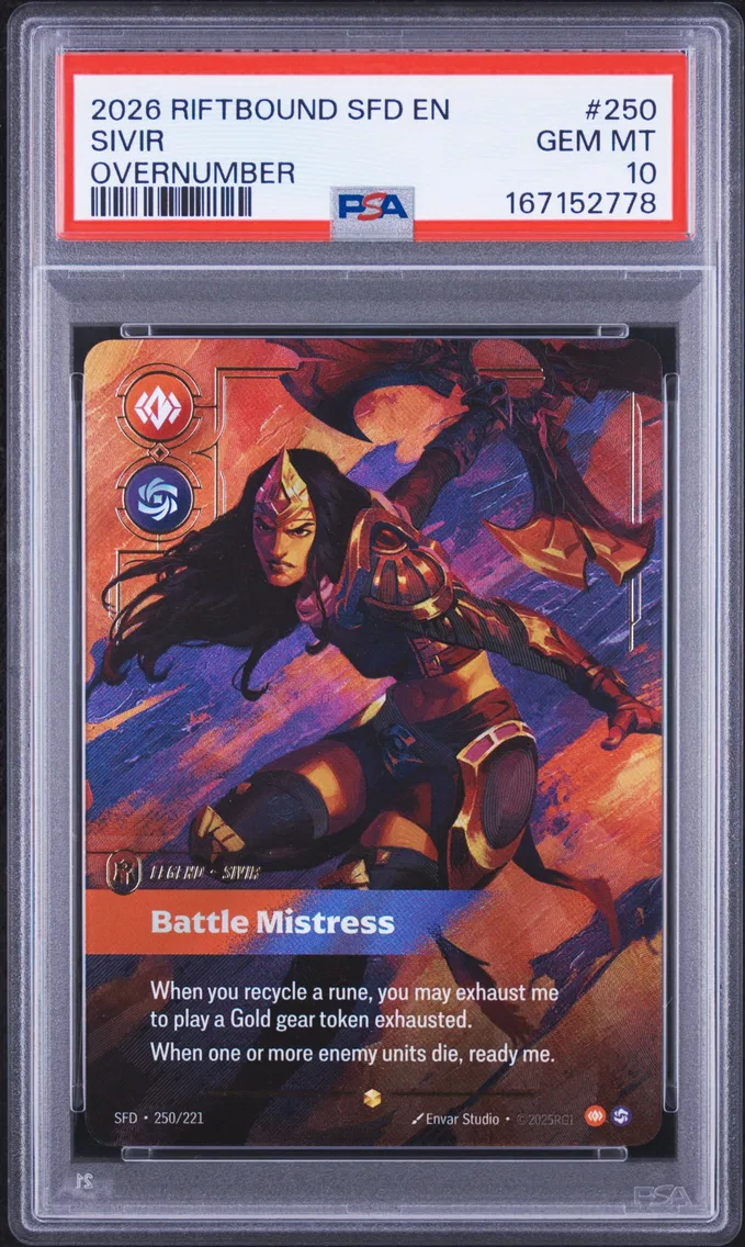2026 #250 Sivir - Battle Mistress PSA 10 Riftbound: League of Legends Sfd-Spiritforged