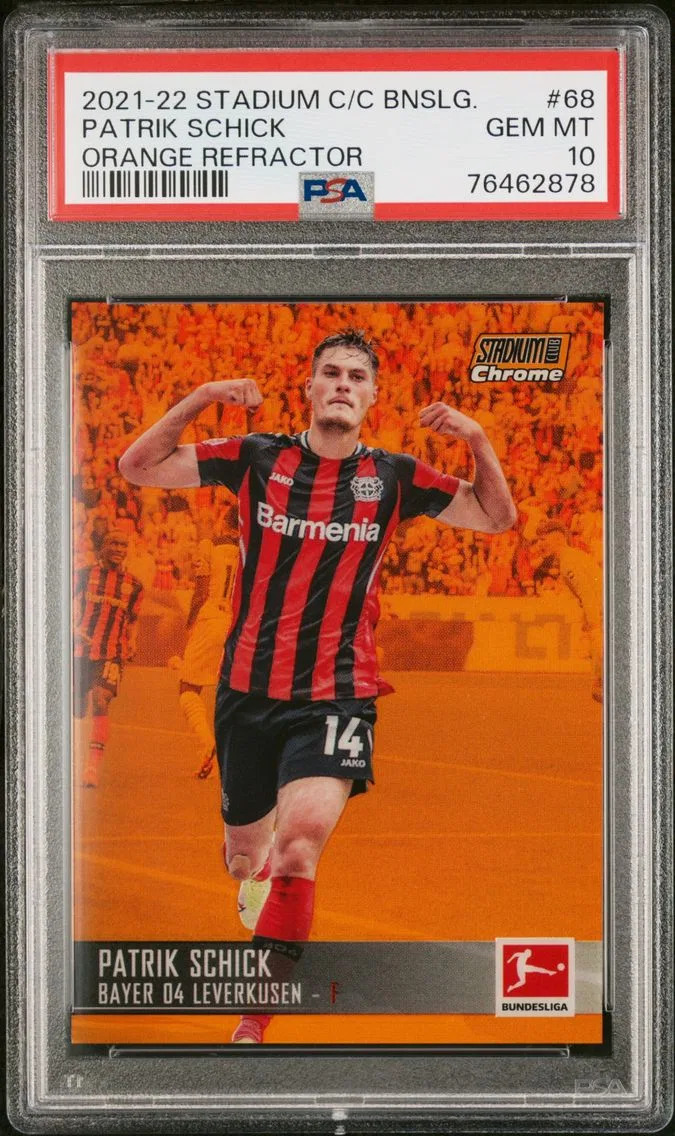 2021 #68 Patrik Schick PSA 10 Topps Stadium Club Chrome Bundesliga