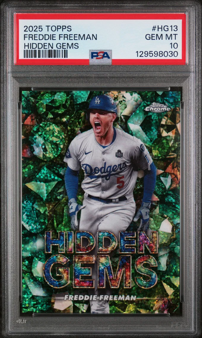 2025 #HG13 Freddie Freeman PSA 10 Topps Hidden Gems