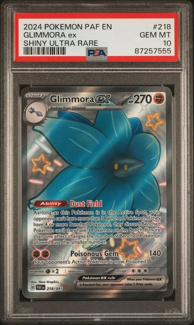 2024 #218 GLIMMORA ex PSA 10 Paf EN-Paldean Fates