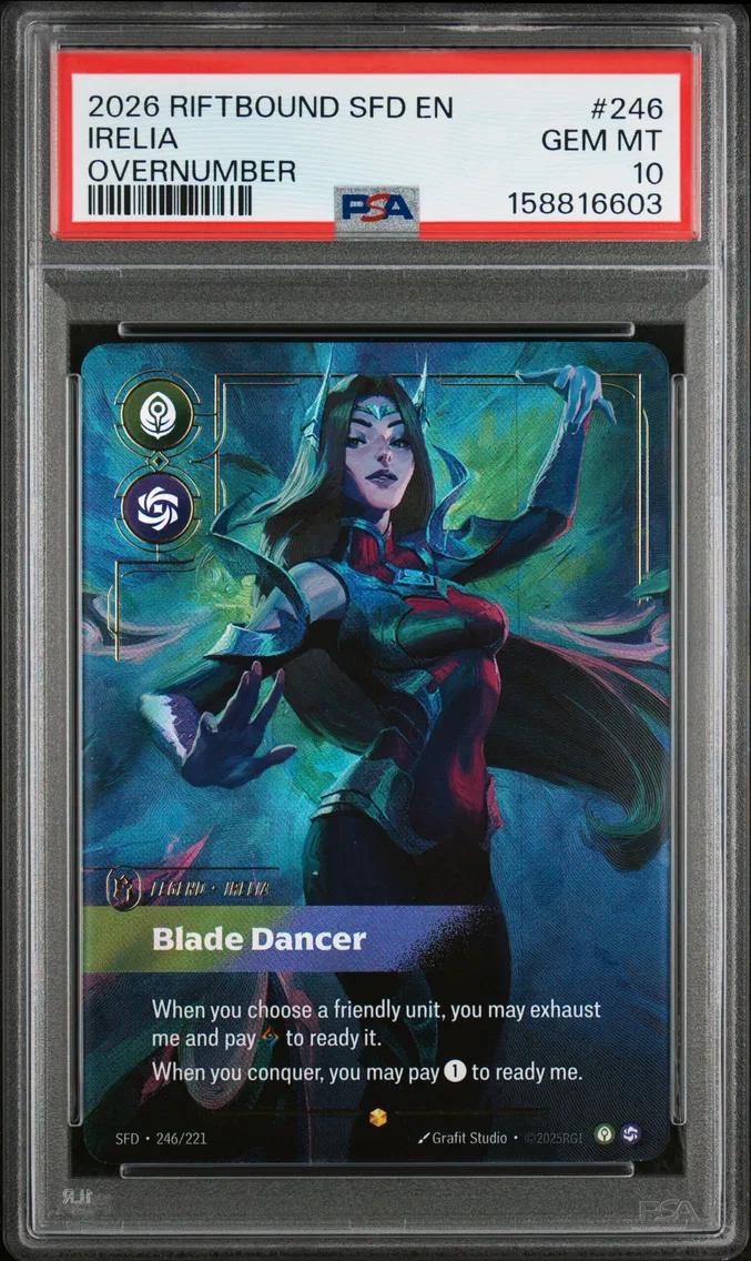 2026 #246 Irelia - Blade Dancer PSA 10 Riftbound: League of Legends Sfd-Spiritforged