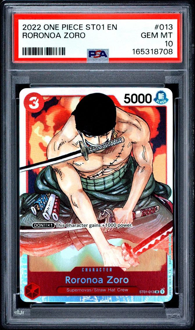 2022 #013 Roronoa Zoro PSA 10 One Piece Starter Deck ST01-Straw Hat Crew