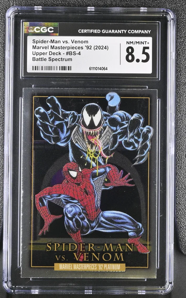 2024 #BS-4 Spider-Man vs. Venom CGC 8.5 Marvel Masterpieces '92 Platinum (2024 Upper Deck) - English