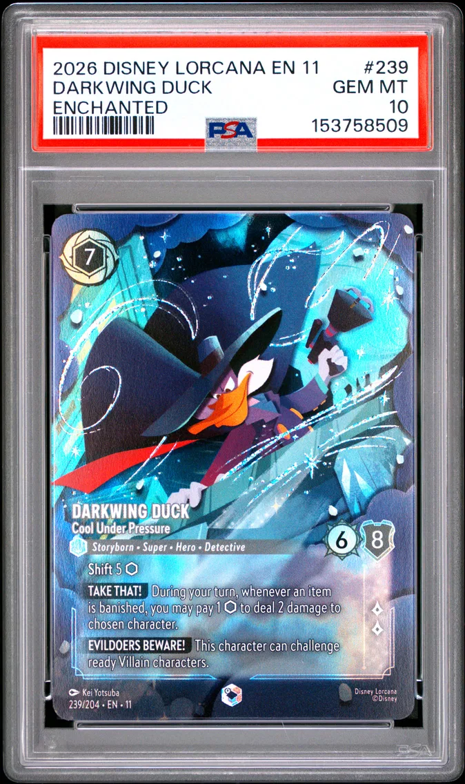2026 #239 Darkwing Duck - Cool Under Pressure PSA 10 Disney Lorcana EN 11-Winterspell