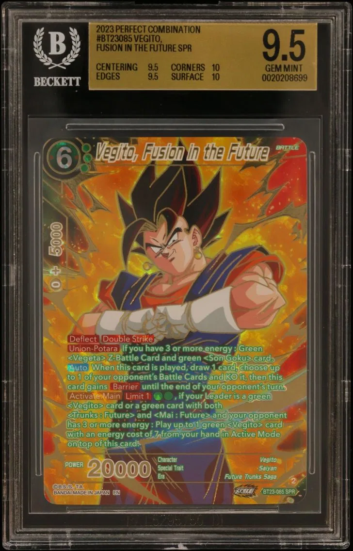 2023 #BT23085 Vegito, Fusion in the Future SPR BGS 9.5 Dragon Ball Super Perfect Combination