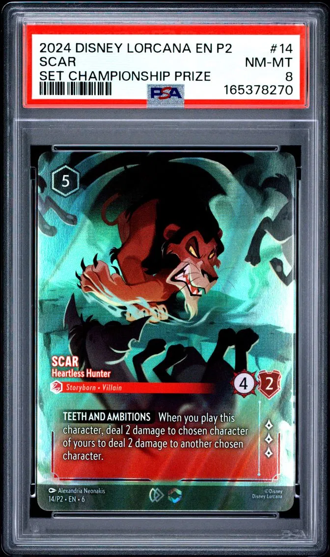 2024 #14 Scar - Heartless Hunter PSA 8 Disney Lorcana EN P2-Promo