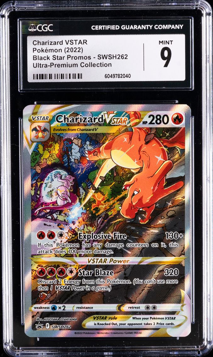 2022 #262 Full Art/Charizard Vstar CGC 9 Swsh Black Star Promo Pokemon