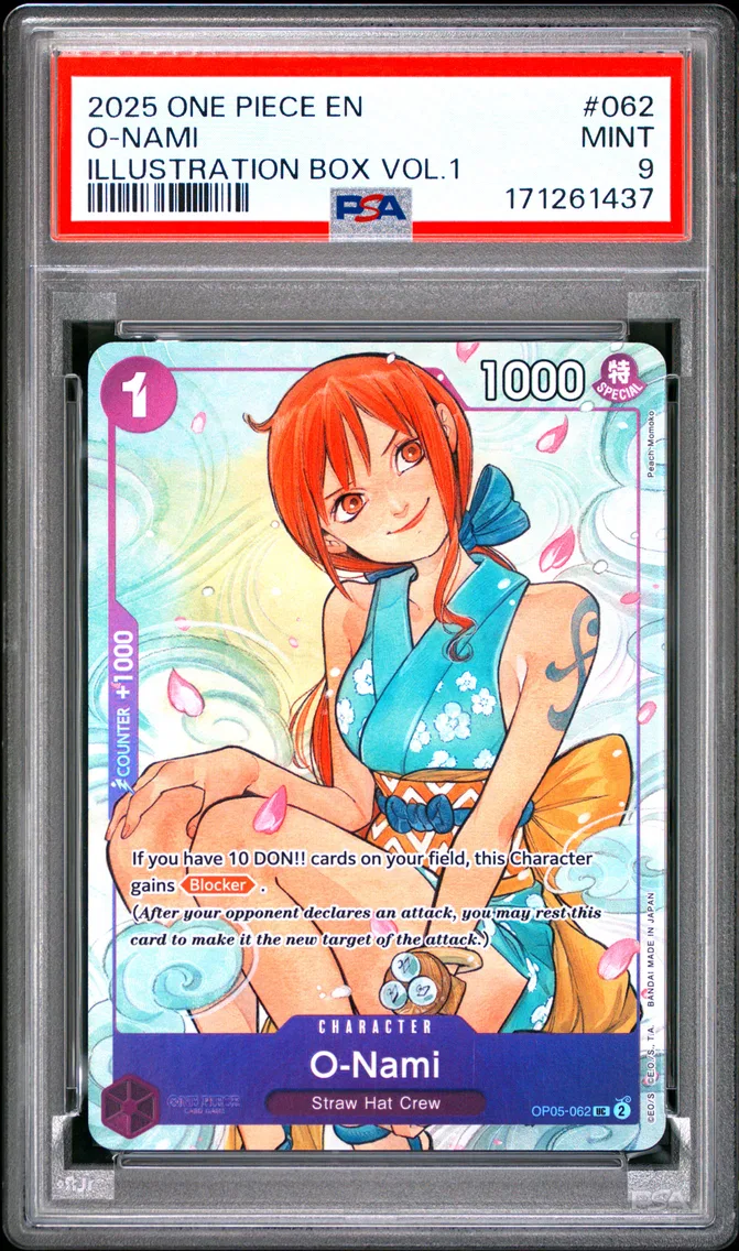2025 #062 O-Nami PSA 9 One Piece Promos