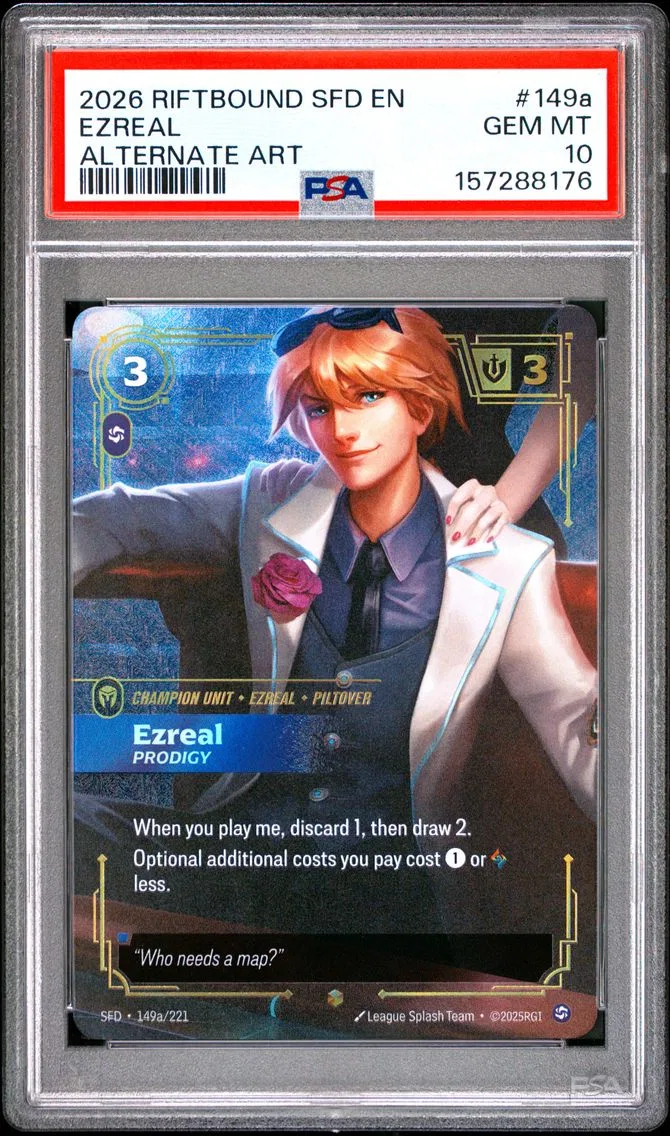 2026 #149a Ezreal - Prodigy PSA 10 Riftbound: League of Legends Sfd-Spiritforged