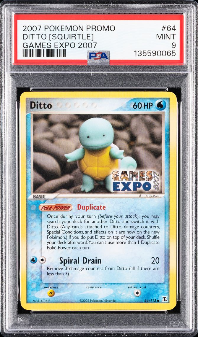 2007 #64 Ditto [Squirtle] PSA 9 