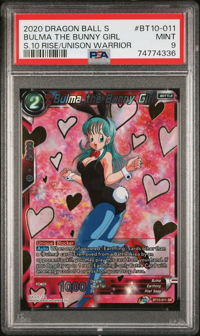 2020 #BT10-011 Bulma the Bunny Girl PSA 9 Dragon Ball Super Card Game Series 10 Rise of the Unison Warrior