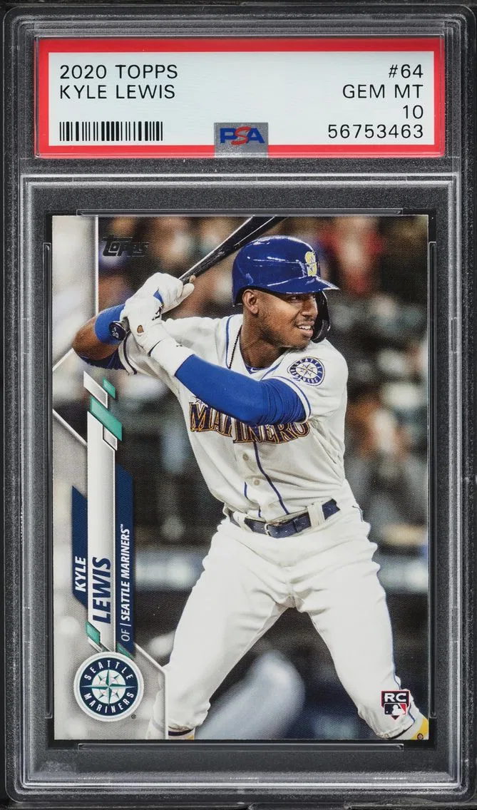 2020 Topps Kyle Lewis ROOKIE #64 PSA 10 GEM MINT