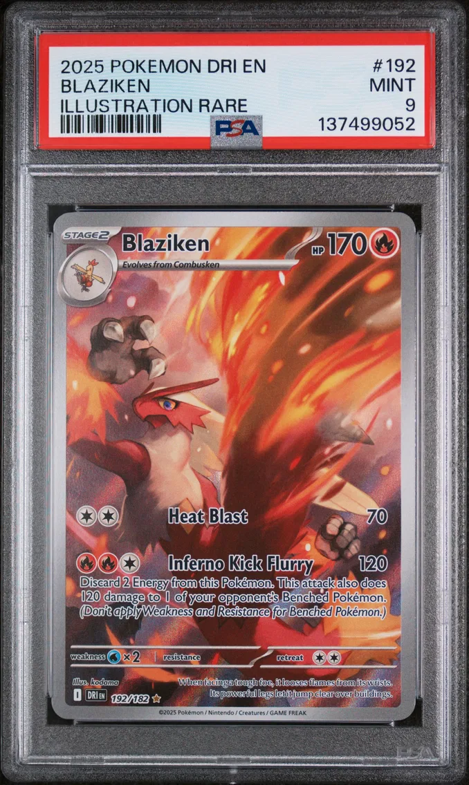 2025 #192 Blaziken PSA 9 Dri EN-Destined Rivals