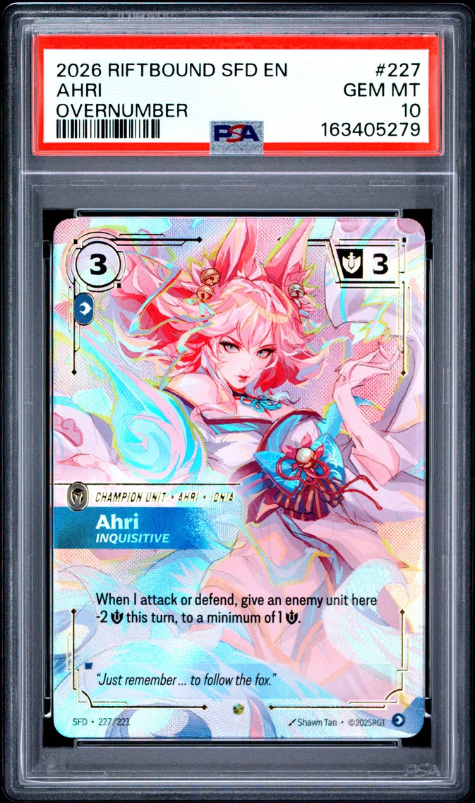 2026 #227 Ahri - Inquisitive PSA 10 Riftbound: League of Legends Sfd-Spiritforged