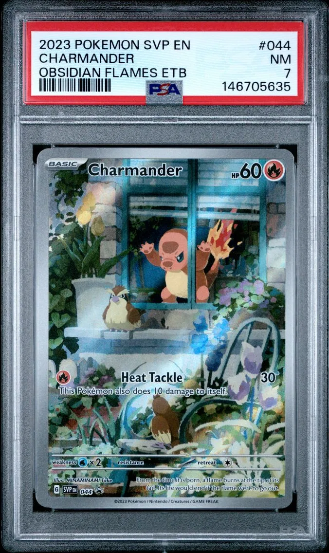 2023 #044 Charmander PSA 7 Svp EN-SV Black Star Promo