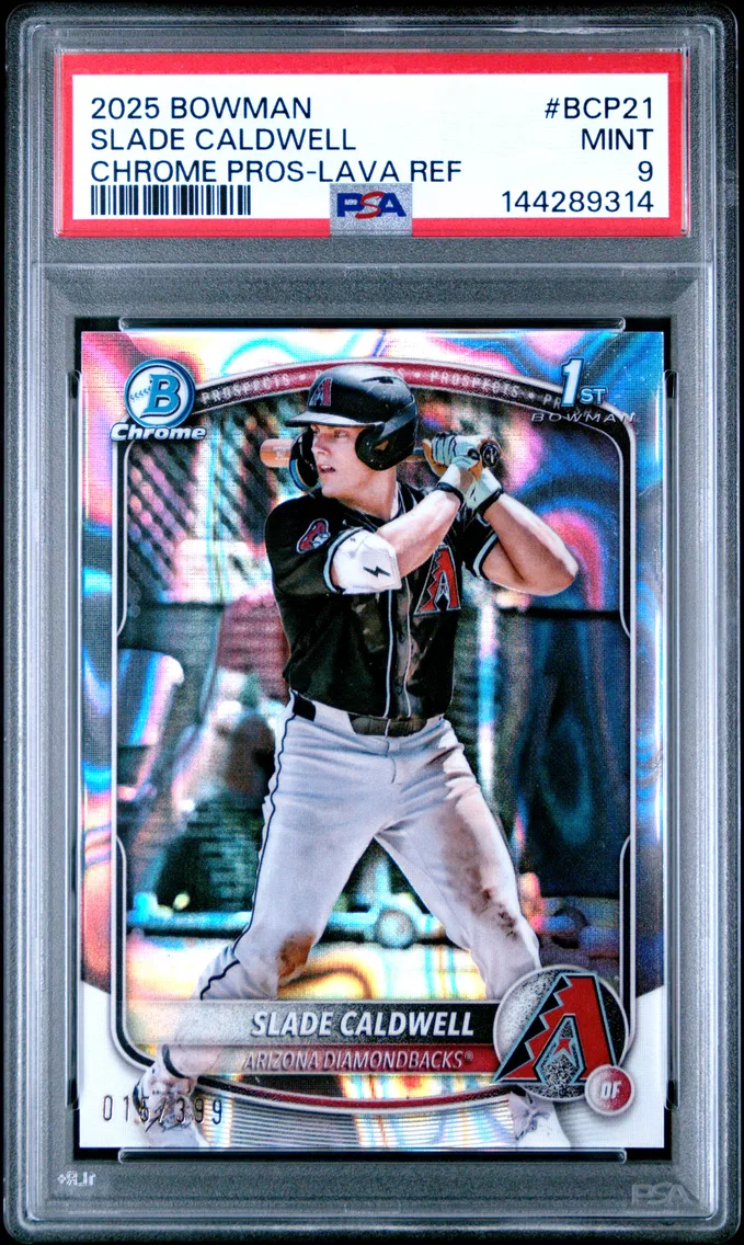 2025 #BCP21 Slade Caldwell PSA 9 Bowman Chrome Prospects