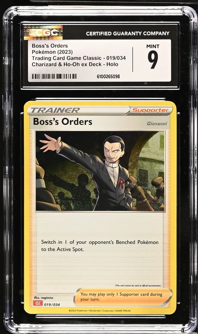 2023 #019 Boss's Orders CGC 9 Trading Card Game Classic - CLV, CLC, CLB - English