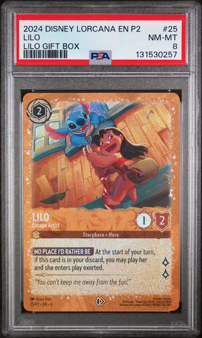 2024 #25 Lilo - Escape Artist PSA 8 Disney Lorcana EN P2-Promo
