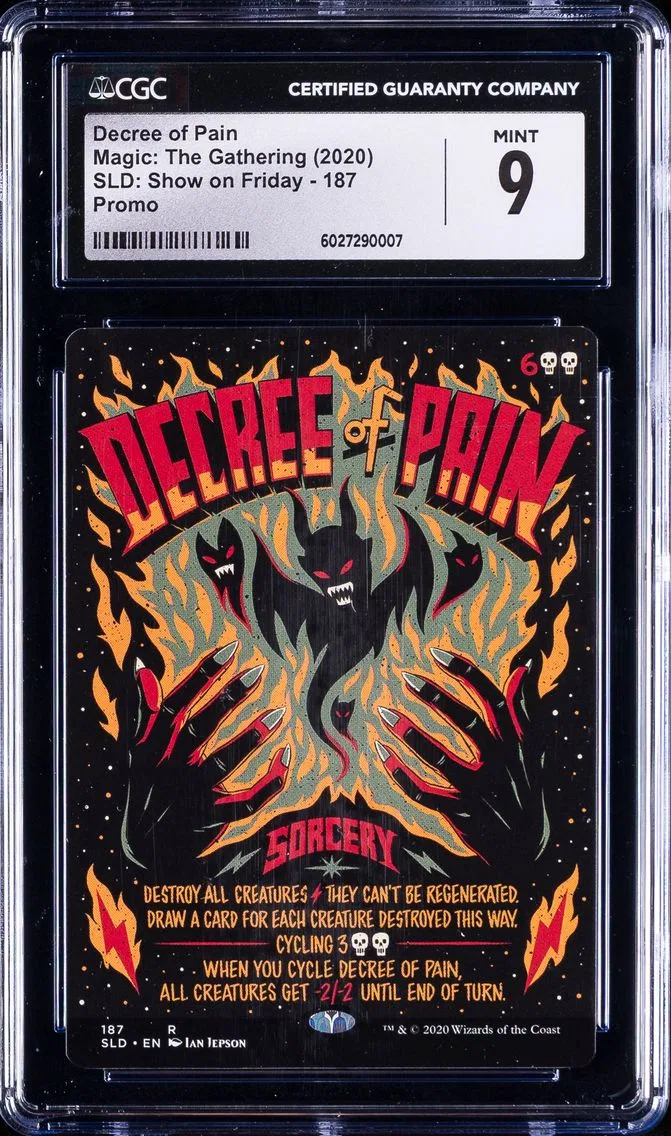 2020 #187 Decree of Pain CGC 9 The Gathering - SLD: Show on Friday Magic: