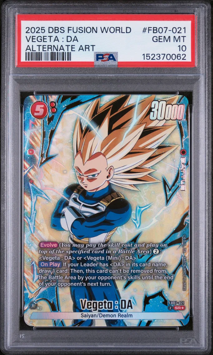 2025 #FB07-021 Vegeta : DA PSA 10 Dragon Ball Super Card Game Fusion World Wish for Shenron