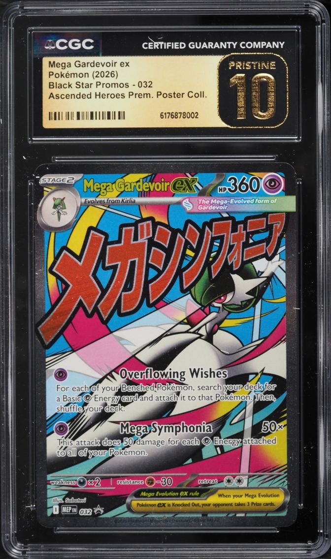 2026 Pokemon Mega Promo Ascended Heroes Premium Poster MA Mega Gardevoir EX #32 CGC 10 PRISTINE