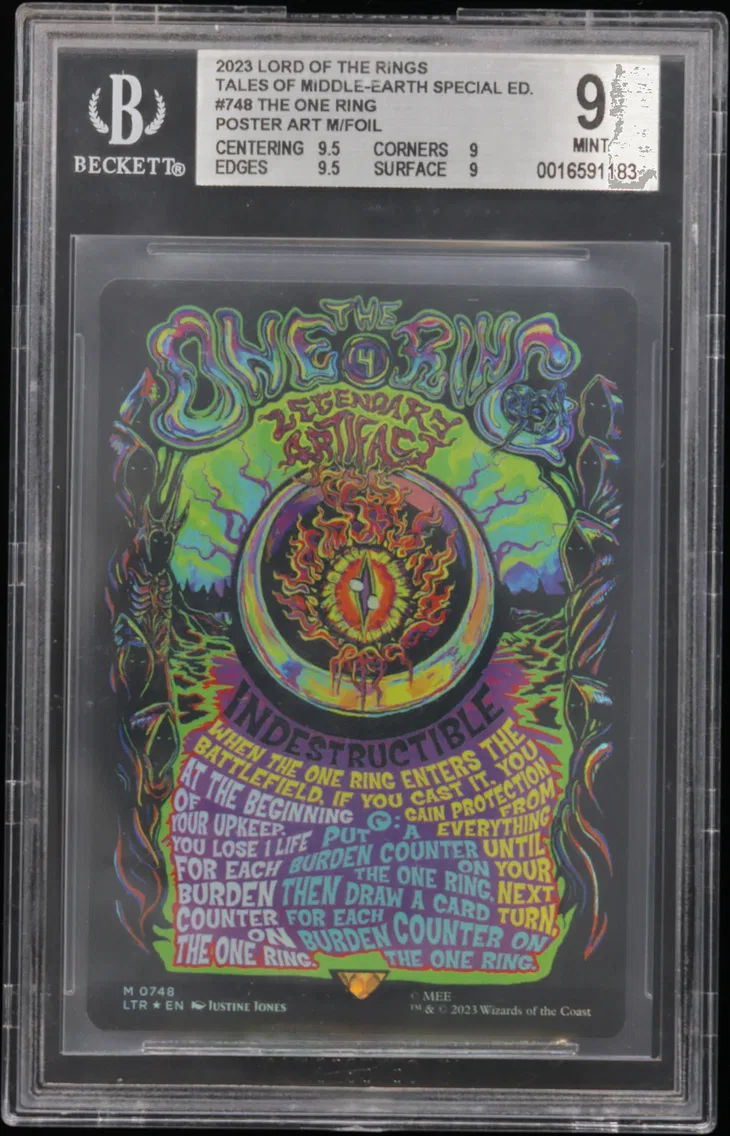 2023 #0748 The One Ring POSTER ART M BGS 9 Magic The Gathering Lord of the Rings Tales of Middle-Earth Special Edition Foil