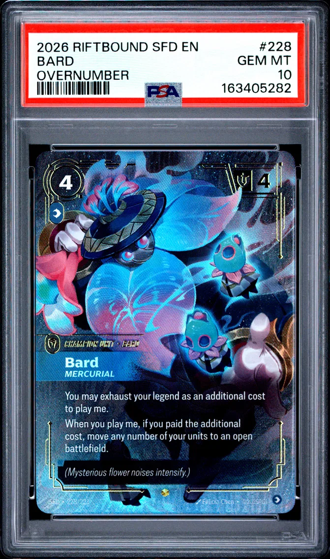2026 #228 Bard - Mercurial PSA 10 Riftbound: League of Legends Sfd-Spiritforged