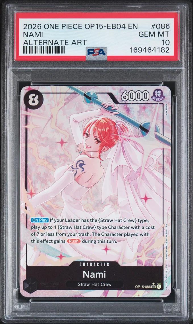 2026 #086 Nami PSA 10 One Piece OP15-EB04-Adventure on Kami's Island
