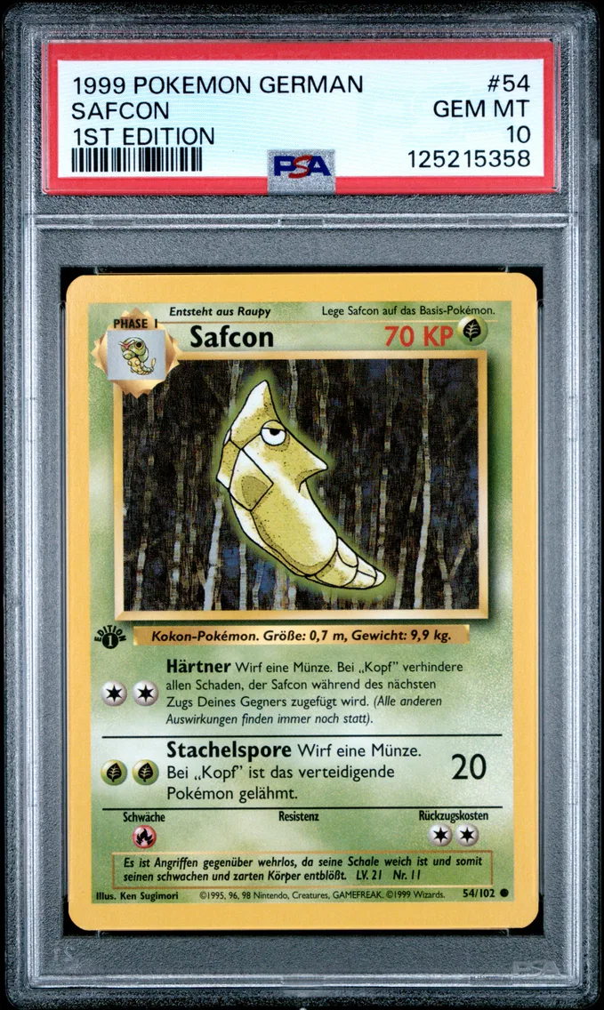 1999 Pokemon German Safcon 1st Edition German #54 PSA 10