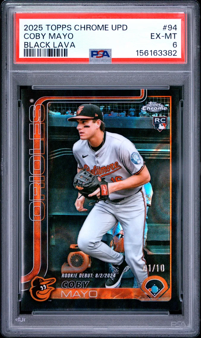 2025 #94 Coby Mayo PSA 6 Topps Chrome Update