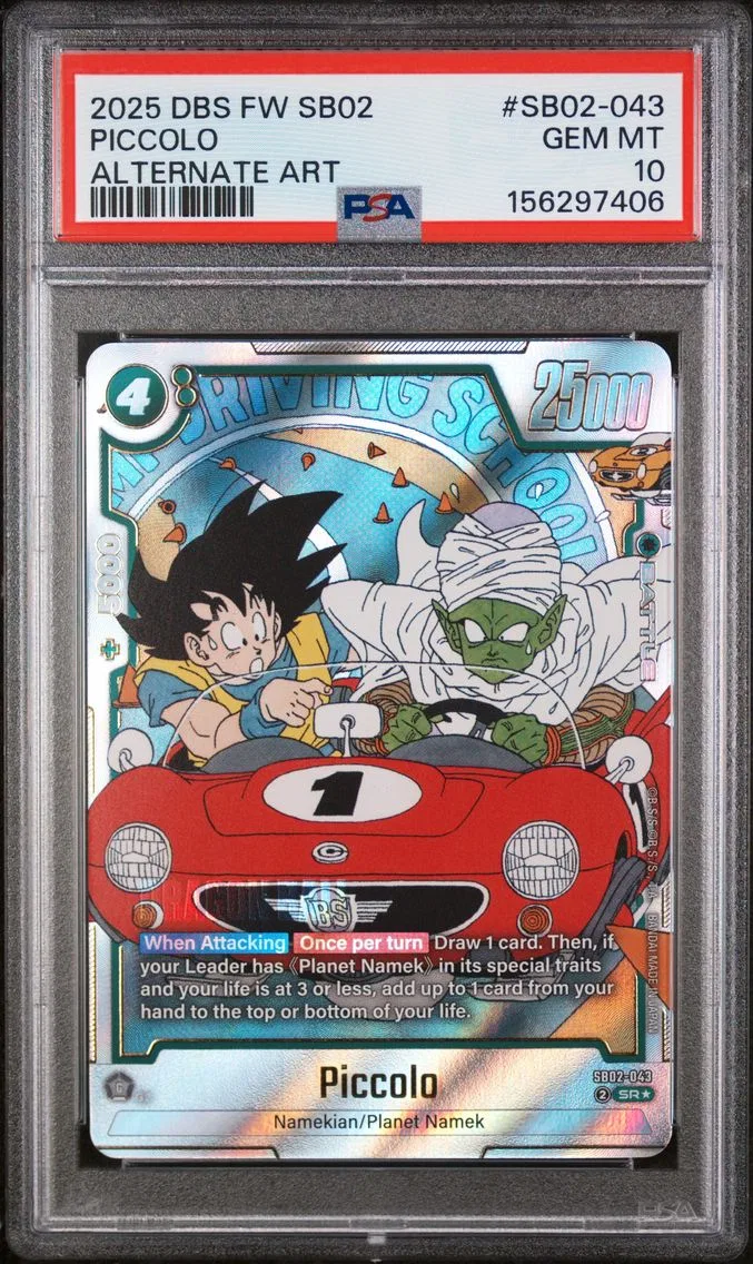 2025 #SB02-043 Piccolo PSA 10 Dragon Ball Super Card Game Fusion World Manga Booster 02