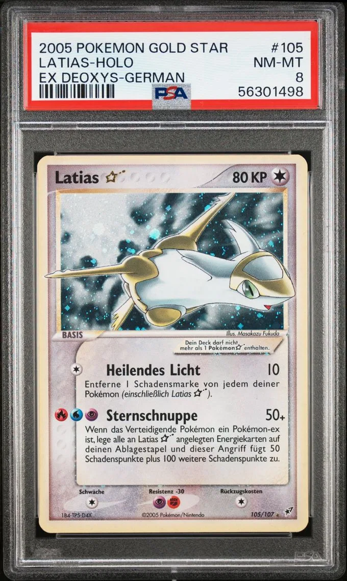 2005 #105 Latias-Holo PSA 8 EX Deoxys Pokemon