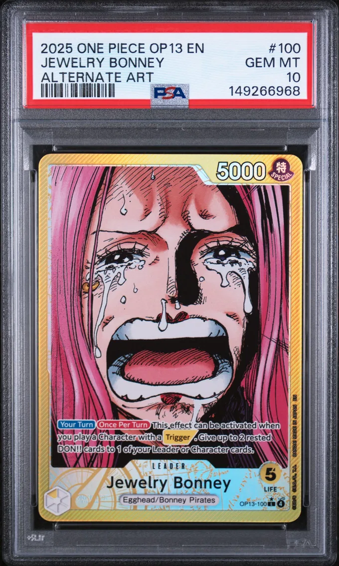 2025 #100 Jewelry Bonney PSA 10 One Piece OP13-Carrying on His Will
