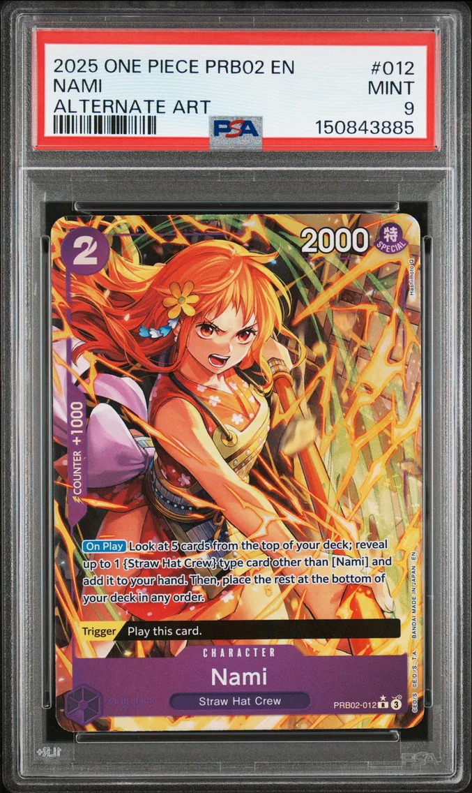 2025 #012 Nami PSA 9 One Piece PRB02-Premium Booster -One Piece Card the Best- Vol.2