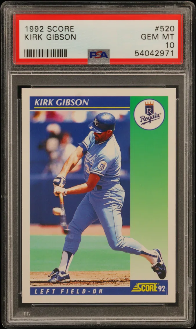 1992 #520 Kirk Gibson PSA 10 Score