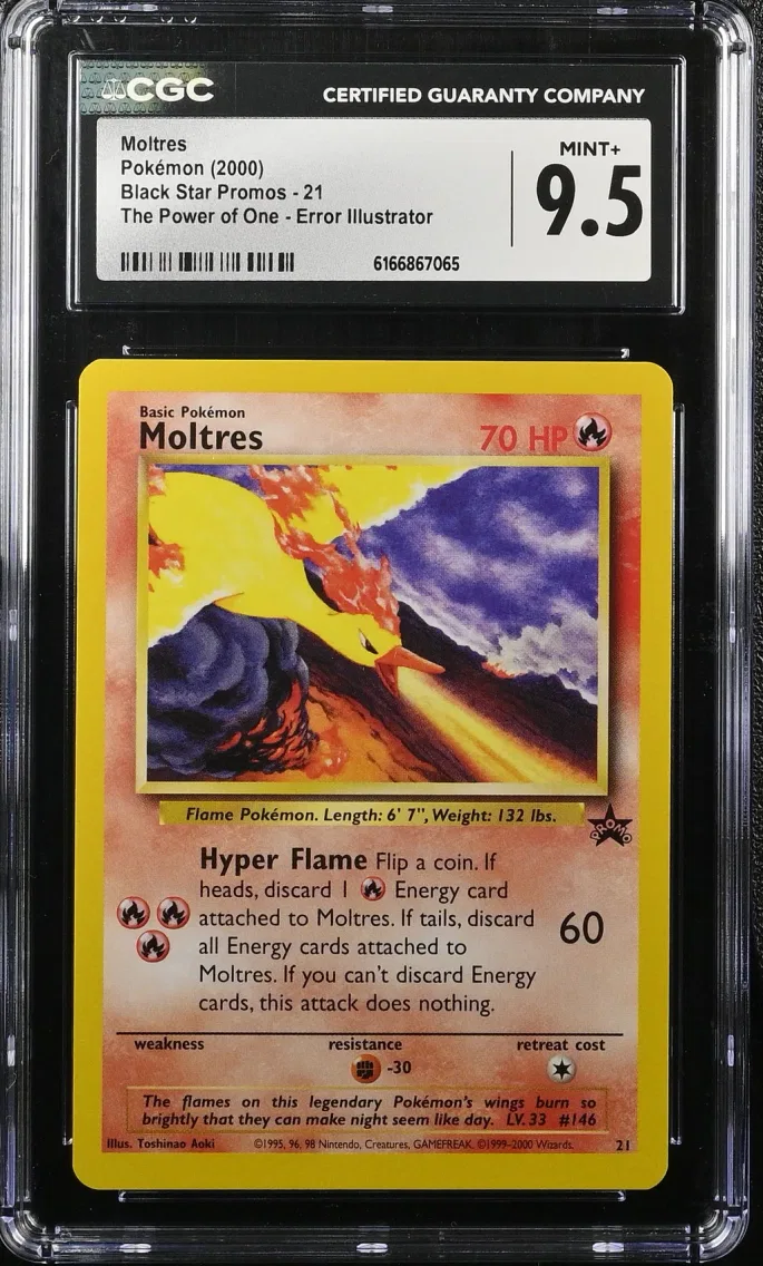 2000 #21 Moltres CGC 9.5 Black Star Promos - WotC - English