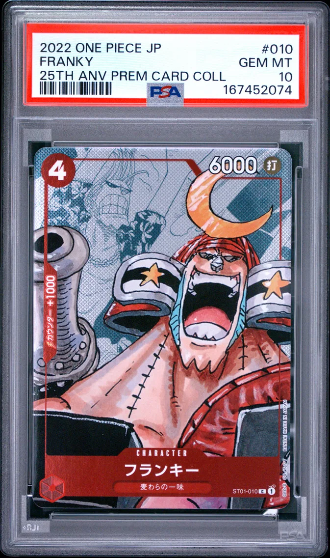 2022 #010 Franky PSA 10 One Piece Japanese 25th Anniversary Premium Card Collection