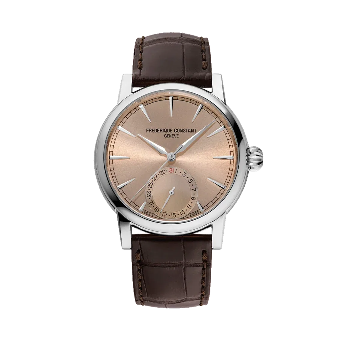 Frederique Constant Manufacture Classic Date Automatic 40mm - Salmon on Leather Strap
