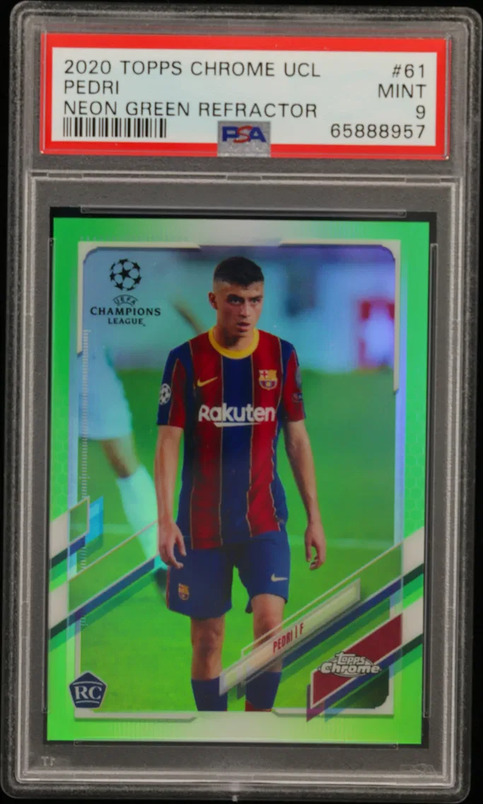 2020 #61 Pedri PSA 9 Topps Chrome UEFA Champions League