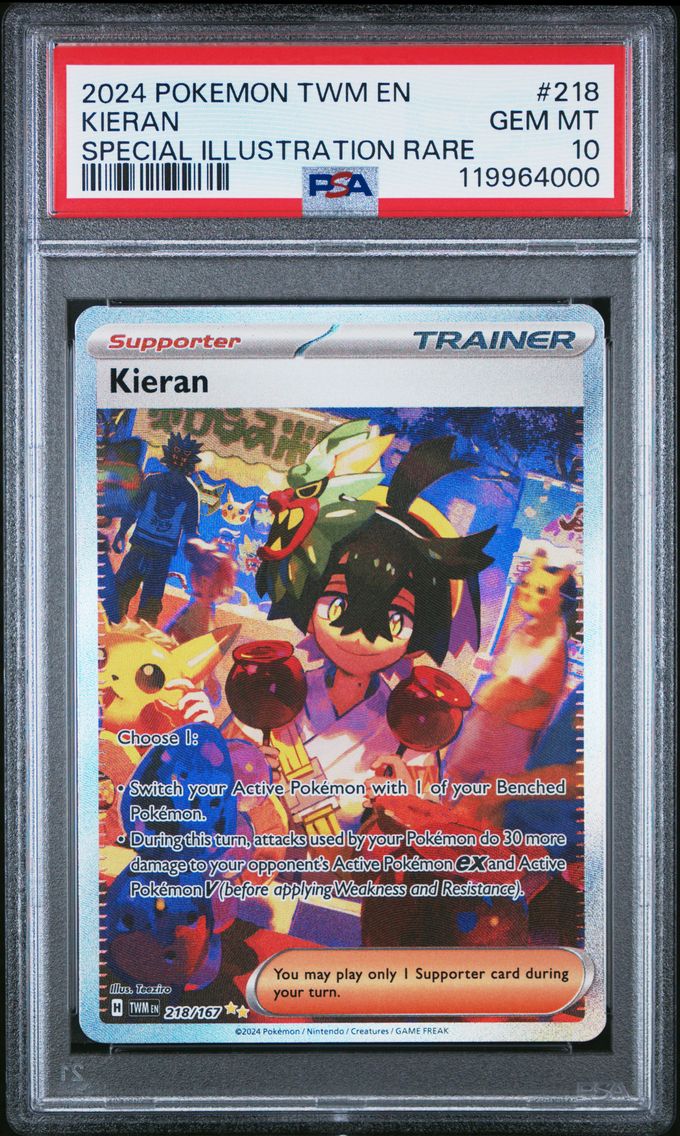 2024 #218 Kieran PSA 10 Twm EN-Twilight Masquerade Pokemon