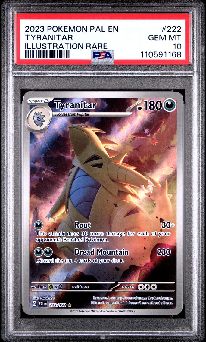 2023 #222 Tyranitar PSA 10 Pal EN-Paldea Evolved Pokemon
