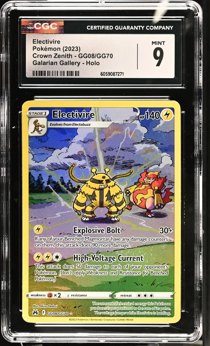 2023 Crown Zenith - English Electivire #GG08/GG70 CGC 9
