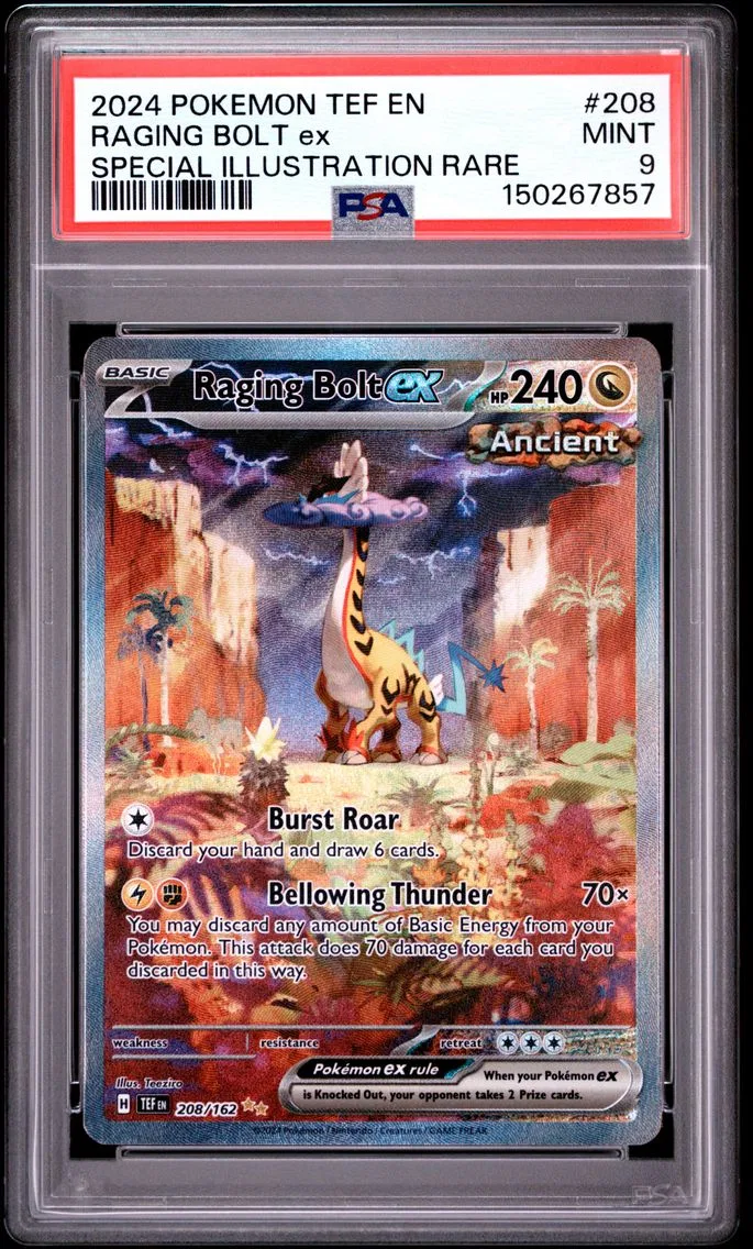 2024 #208 Raging Bolt EX PSA 9 Tef EN-Temporal Forces