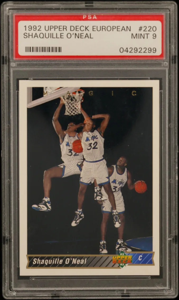 1992 #220 Shaquille O'Neal PSA 9 Upper Deck International