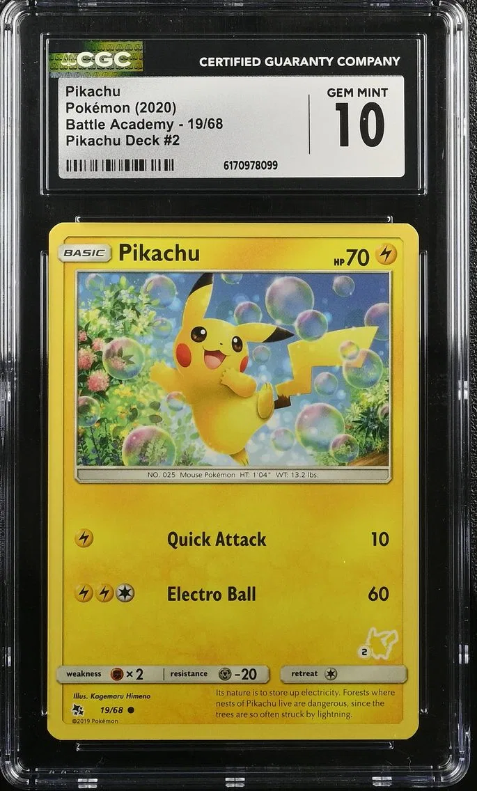 2020 #19 Pikachu CGC 10 Battle Academy - English