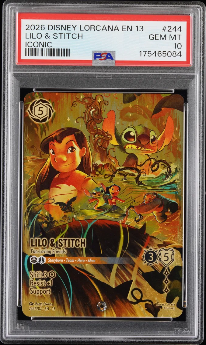 2026 #244 Lilo & Stitch - Fun Loving Friends PSA 10 Disney Lorcana EN 13-Attack of the Vine!